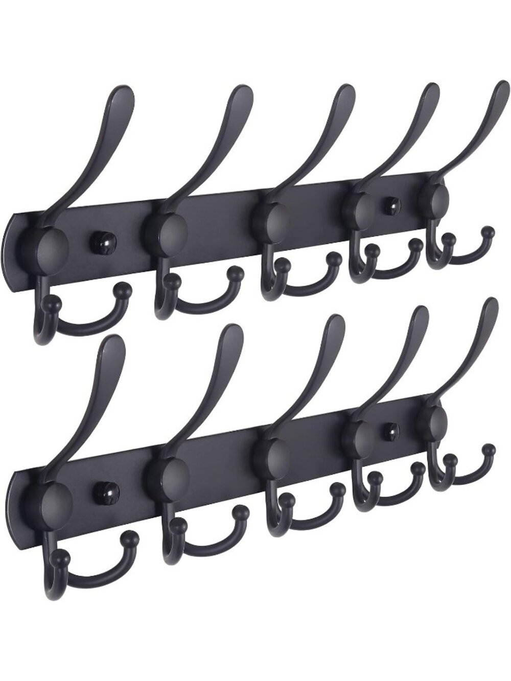 New Coat Rack Wall Mounted - 5 Tri Hooks, Heavy Duty,